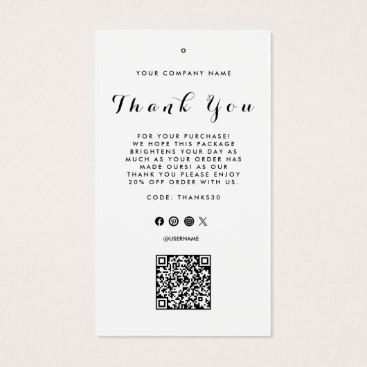 Balise d'accrochage du Étiquette de code QR du log (Dos)