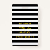 Balise de bagage en or / Badge (Dos)