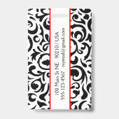 Balise de bagage en torse noire / Badge (Back)