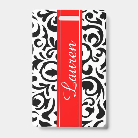 Balise de bagage en torse noire / Badge (Front)