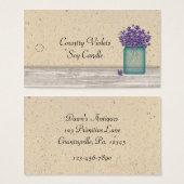 Balise de blocage Mason bleu Jar Violets (Devant & derrière)