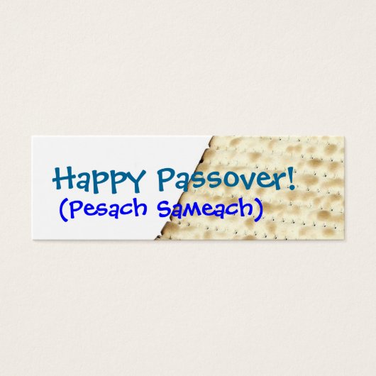 Balise de cadeau Happy Passover Matzoh (Devant)