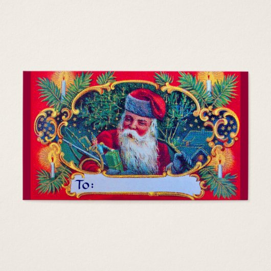 BALISE DE CADEAU VINTAGE père Noël (Devant)