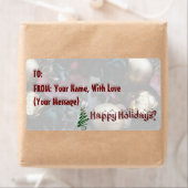 Balise de cadeaux Happy Holidays Étiquette - Perso (En situation)