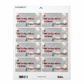 Balise de cadeaux Happy Holidays Étiquette - Perso (Feuille entière)