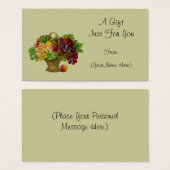 Balise de carte cadeau personnalisée Panier de fru (Devant & derrière)