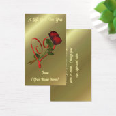 Balise de carte cadeau personnalisée Red Roses Hea (Bureau)