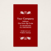 Balise de Carte de visite personnalisé de Clauss d (Dos)