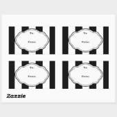 Balise de Étiquette cadeau personnalisable en noir (Feuille)