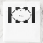 Balise de Étiquette cadeau personnalisable en noir (Sac)