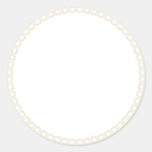 Balise de étiquette de joint rond blanc blanc
