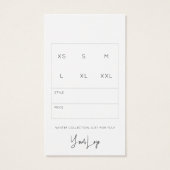 Balise de Étiquette de logo du Merci de vêtements  (Dos)