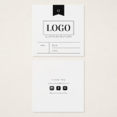 Balise de Étiquette du logo commercial (Devant & derrière)