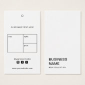 Balise de Étiquette du logo commercial (Devant & derrière)