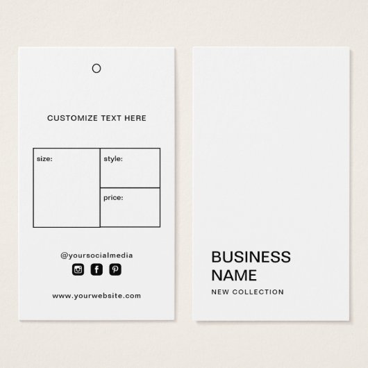 Balise de Étiquette du logo commercial (Devant & derrière)