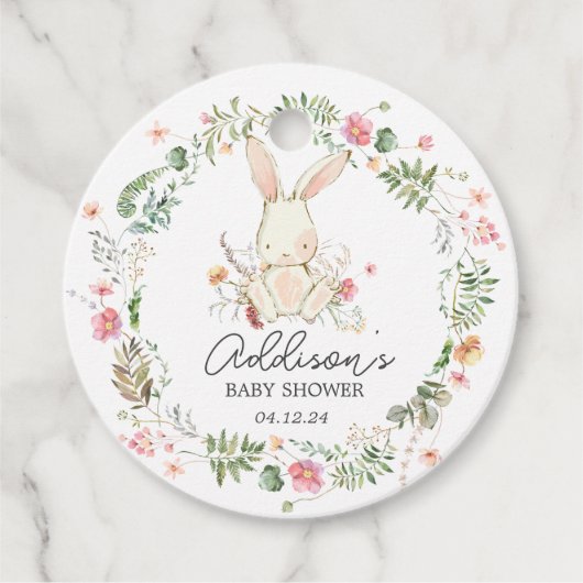 Balise de faveur de lapin, étiquette de faveur de  (Devant)