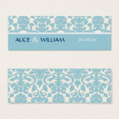 BALISE DE FAVORISATION DE MARIAGE DAMASSÉ BLUE (Devant & derrière)