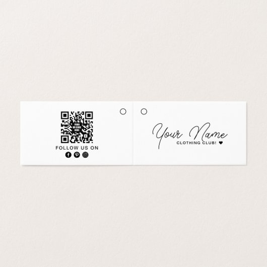 Balise de fermeture pliée QR Code Hang blanc (Outside Unfolded)