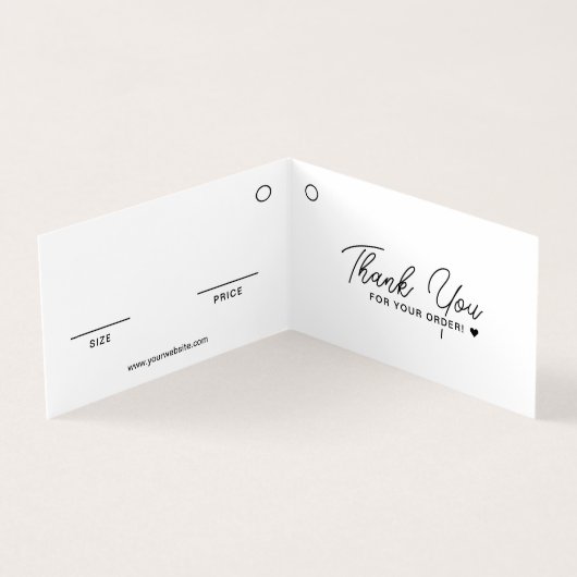 Balise de fermeture pliée QR Code Hang blanc (Inside)