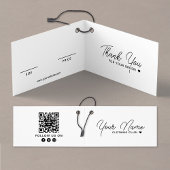 Balise de fermeture pliée QR Code Hang blanc