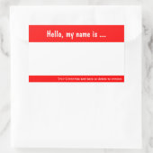 Balise de grand nom / Sticker de Badge pour l'évén (Sac)