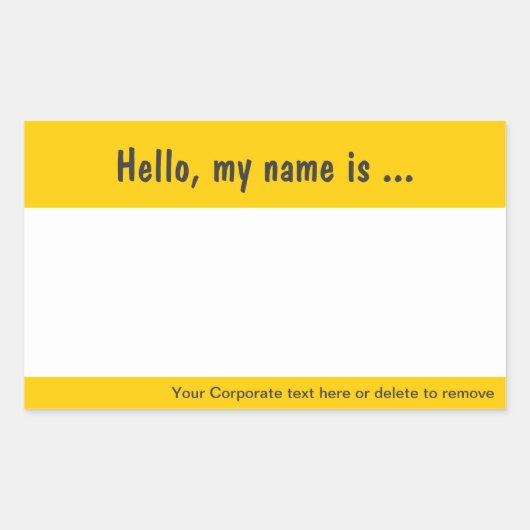 Balise de grand nom / Sticker de Badge pour l'évén (Devant)