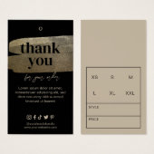 Balise de hachage de brosse d'or Faux Merci (Devant & derrière)