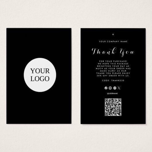 Balise de hang du Étiquette du logo de l'entrepris (Devant & derrière)