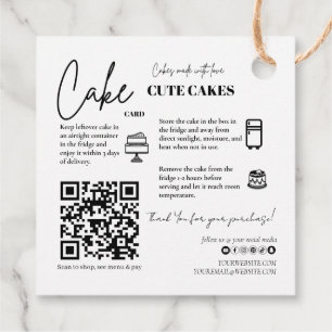 Balise de la carte de gâteau du Étiquette alimenta