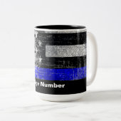 Balise de ligne bleue mince# Mug (Devant droit)