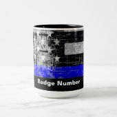 Balise de ligne bleue mince# Mug (Centre)