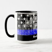 Balise de ligne bleue mince# Mug (Gauche)