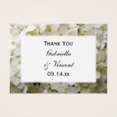 Balise de Mariage blanc Hydrangea Flower Merci Fav (Devant)