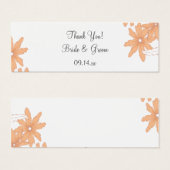 Balise de Mariage de marguerites orange Favor Merc (Devant & derrière)