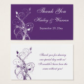 Balise de mariage floral violet et blanc Favor (Devant & derrière)