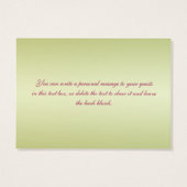 Balise de mariage rose et vert floral Favor (Dos)