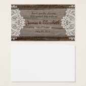 Balise de mariage rustique de la grange Favor (Devant & derrière)