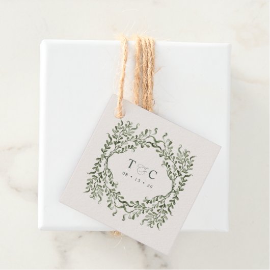 Balise de mariage Sage Garden Cadeau Étiquette (En situation)