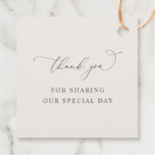 Balise de mariage Sage Garden Cadeau Étiquette (Dos)