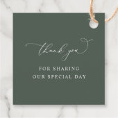 Balise de mariage Sage Garden Cadeau Étiquette (Dos)