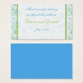 Balise de mariage vert et bleu floral Favor (Devant & derrière)