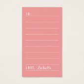 Balise de Merci de coeur de Whimsical do-it-yourse (Dos)