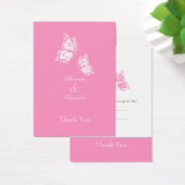 Balise de Merci de papillon rose simple (Bureau)