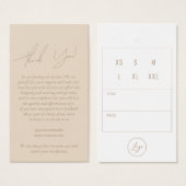 Balise de Merci de vêtements d'affaires avec logo (Devant & derrière)