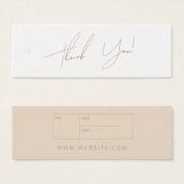 Balise de Merci de vêtements d'affaires neutres Ét (Devant & derrière)