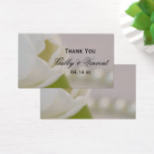 Balise de Merci Mariage blanc Tulip and Pearls (Bureau)
