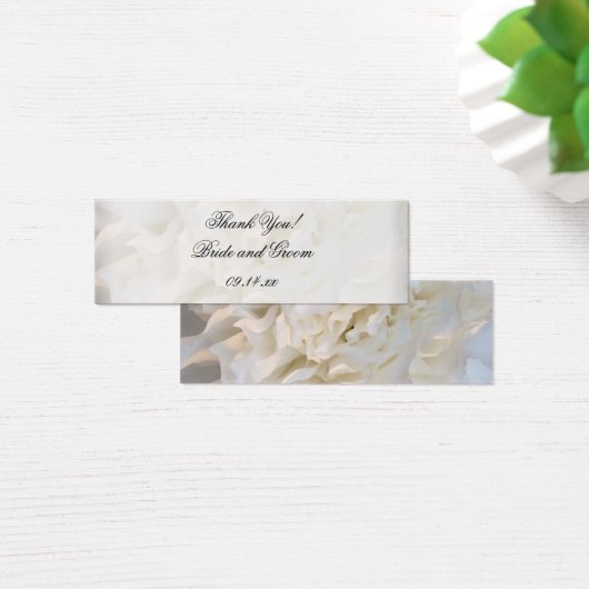 Balise de Merci Mariage Floral Carnation blanche F (Bureau)