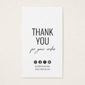 Balise de Merci minimaliste d'affaires Hang (Devant)