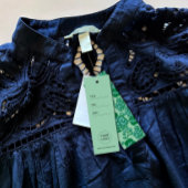 Balise de motif floral vert et bleu vibrant et gra