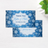 Balise de noce Blue and White Snowflakes Wedding F (Bureau)